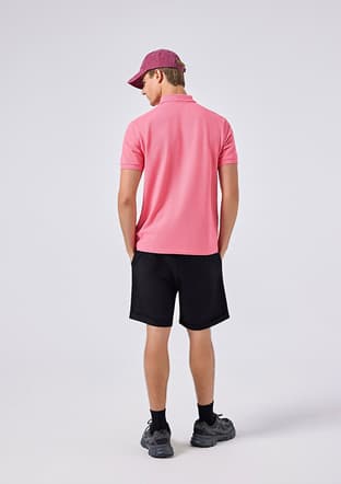 6Sm5044 Erkek Pembe Polo Yaka T-shirt - 3