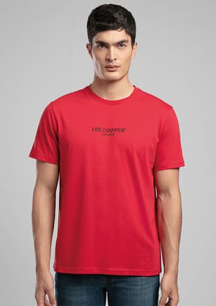 262 Lcm 242008 Erkek Kırmızı O Yaka T-shirt - 1