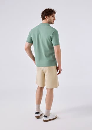 6Sm5044 Erkek Yeşil Polo Yaka T-shirt - 2