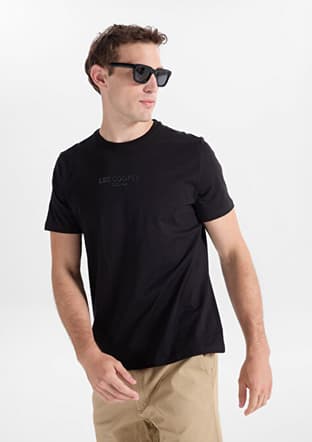 262 Lcm 242008 Erkek Siyah O Yaka T-shirt - 1