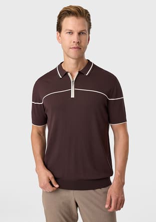 B35S40021 Erkek Kahverengi Triko T-shirt - 1