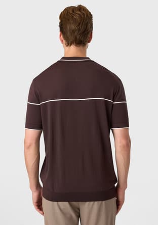 B35S40021 Erkek Kahverengi Triko T-shirt - 2