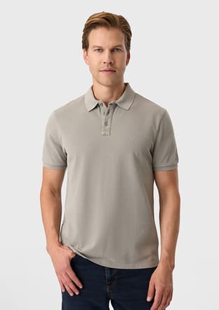 B35S10018 Erkek Yeşil Polo Yaka T-shirt - 1