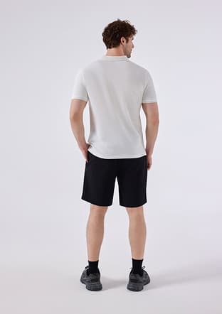 6Sm5062 Erkek Beyaz Polo Yaka T-shirt - 3