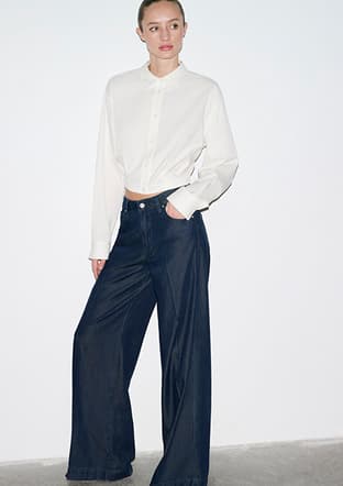 M1012603-90595 Kadın Mavi Jean Pantolon - 1