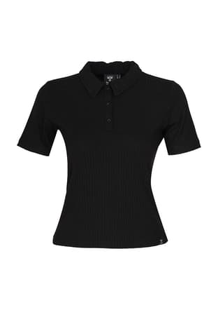 912342-2001 Kadın Siyah Baskılı T-shirt - 1