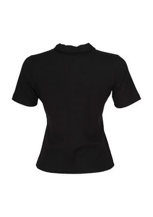 912342-2001 Kadın Siyah Baskılı T-shirt - 2