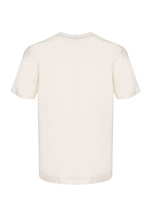 912375-9157 Erkek Beyaz Baskılı T-shirt - 3
