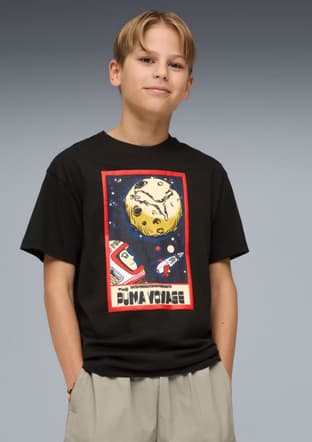 63452401 Erkek Çocuk Siyah Baskılı T-shirt - 1