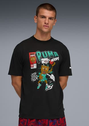 69226201 Erkek Siyah Baskılı T-shirt - 1