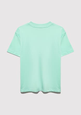 M7610386-71643 Kız Çocuk Mavi Baskılı T-shirt - 2