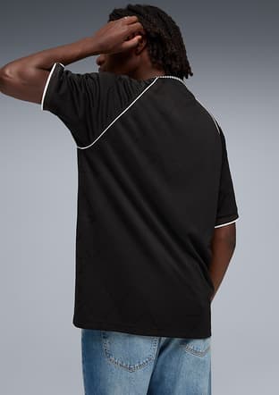 69217701 Erkek Siyah Baskılı T-shirt - 2