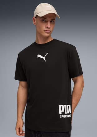 69216901 Erkek Siyah Baskılı T-shirt - 1
