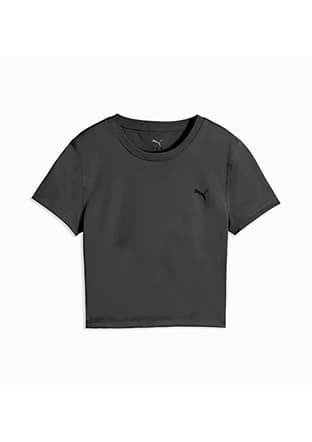 52849401 Kadın Siyah Baskılı T-shirt - 1