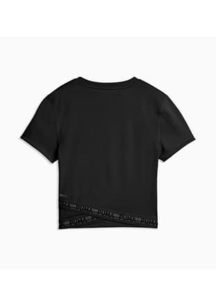 52849401 Kadın Siyah Baskılı T-shirt - 2