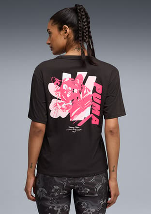 52849001 Kadın Siyah Baskılı T-shirt - 2