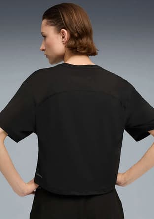 52745701 Kadın Siyah Baskılı T-shirt - 2