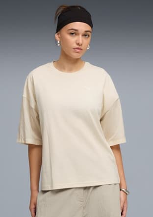69188387 Kadın Beyaz Baskılı T-shirt - 1