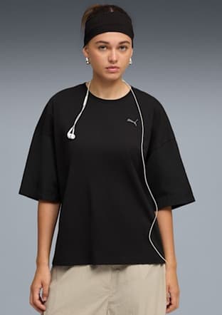 69188301 Kadın Siyah Baskılı T-shirt - 2