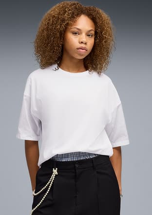 69188302 Kadın Beyaz Baskılı T-shirt - 1