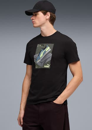 69177701 Erkek Siyah Baskılı T-shirt - 1