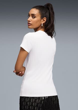 69176002 Kadın Beyaz Baskılı T-shirt - 2