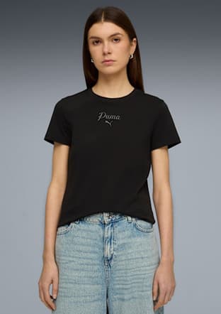 69176001 Kadın Siyah Baskılı T-shirt - 1