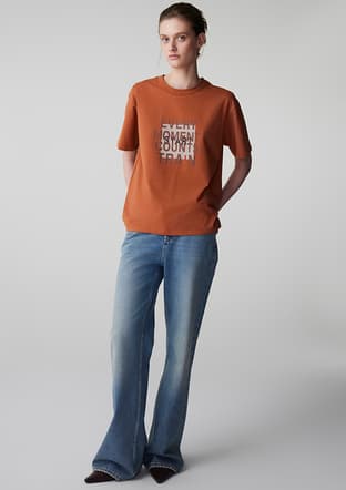 Is1260070050 Kadın Turuncu Basic T-shirt - 2