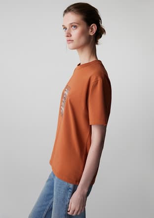 Is1260070050 Kadın Turuncu Basic T-shirt - 3