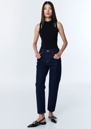Ts1260018026 Kadın Lacivert Jean Pantolon - 2