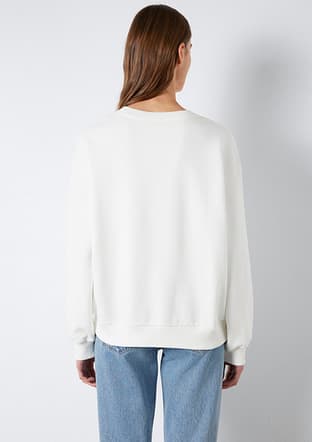 M1S10366-70057 Kadın Beyaz Sweatshirt - 2