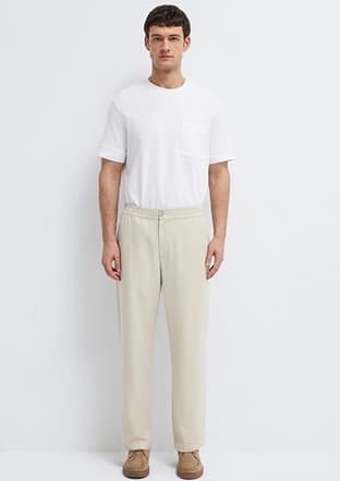 M0010557-70144 Erkek Bej Pantolon - 2