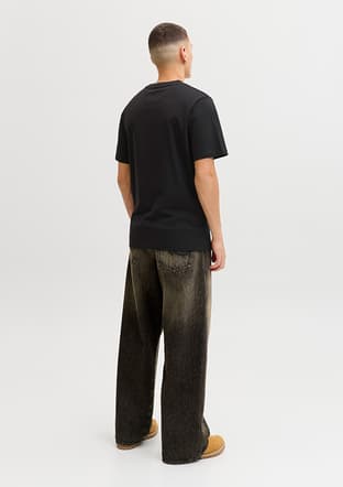12289863 Erkek Siyah Baskılı T-shirt - 3