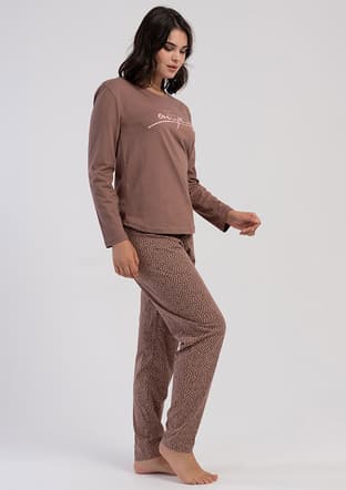 5033571550 Kadın Kahverengi Pijama - 2