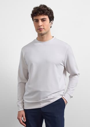 B35W12033 Erkek Beyaz Sweatshirt - 2