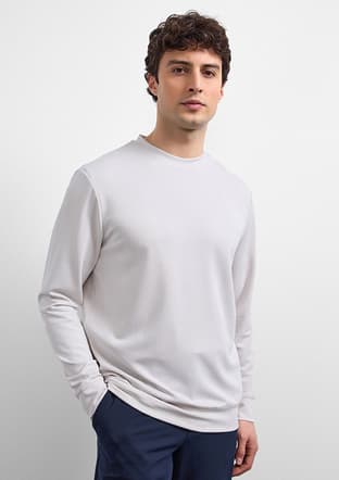 B35W12033 Erkek Beyaz Sweatshirt - 3