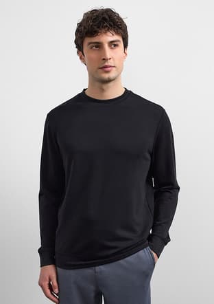 B35W12033 Erkek Siyah Sweatshirt - 2