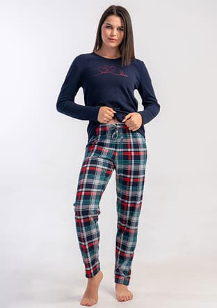5032240424 Kadın Lacivert Pijama - 1