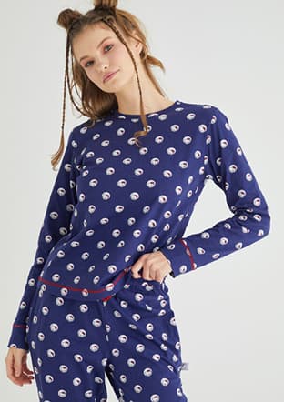 Roz-65 Kız Çocuk Lacivert Pijama - 2