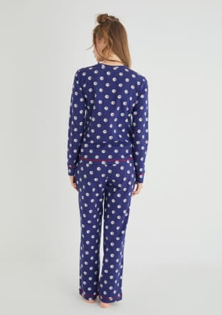 Roz-65 Kız Çocuk Lacivert Pijama - 3