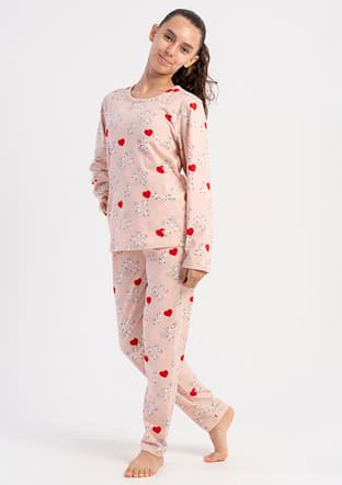 5071990001 Kız Çocuk Kahverengi Pijama - 1