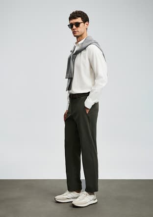 112190340 Erkek Yeşil Pantolon - 2