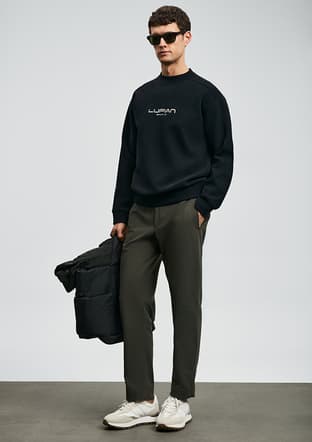 112030182 Erkek Siyah Sweatshirt - 2