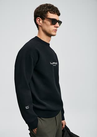 112030182 Erkek Siyah Sweatshirt - 3