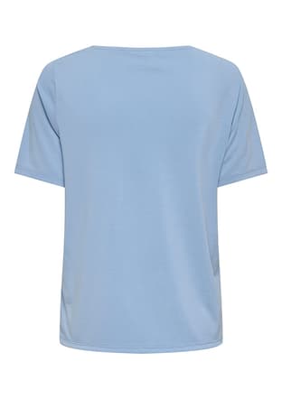 15368626 Kadın Mavi V Yaka T-shirt - 2
