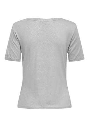 15367064 Kadın Gri V Yaka T-shirt - 2