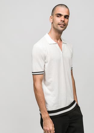 Joe34020 Erkek Beyaz Polo Yaka T-shirt - 2