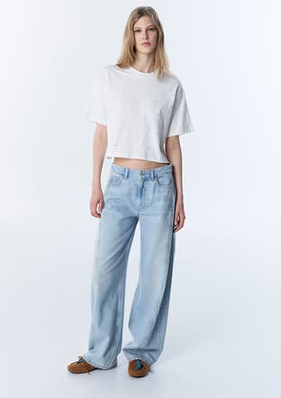 Ts1260070091 Kadın Beyaz Baskılı T-shirt - 2