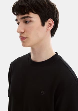 Bts1006700000 Erkek Siyah Basic T-shirt - 3
