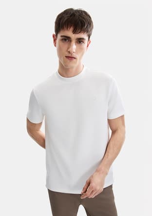 Bts1006700000 Erkek Beyaz Basic T-shirt - 3
